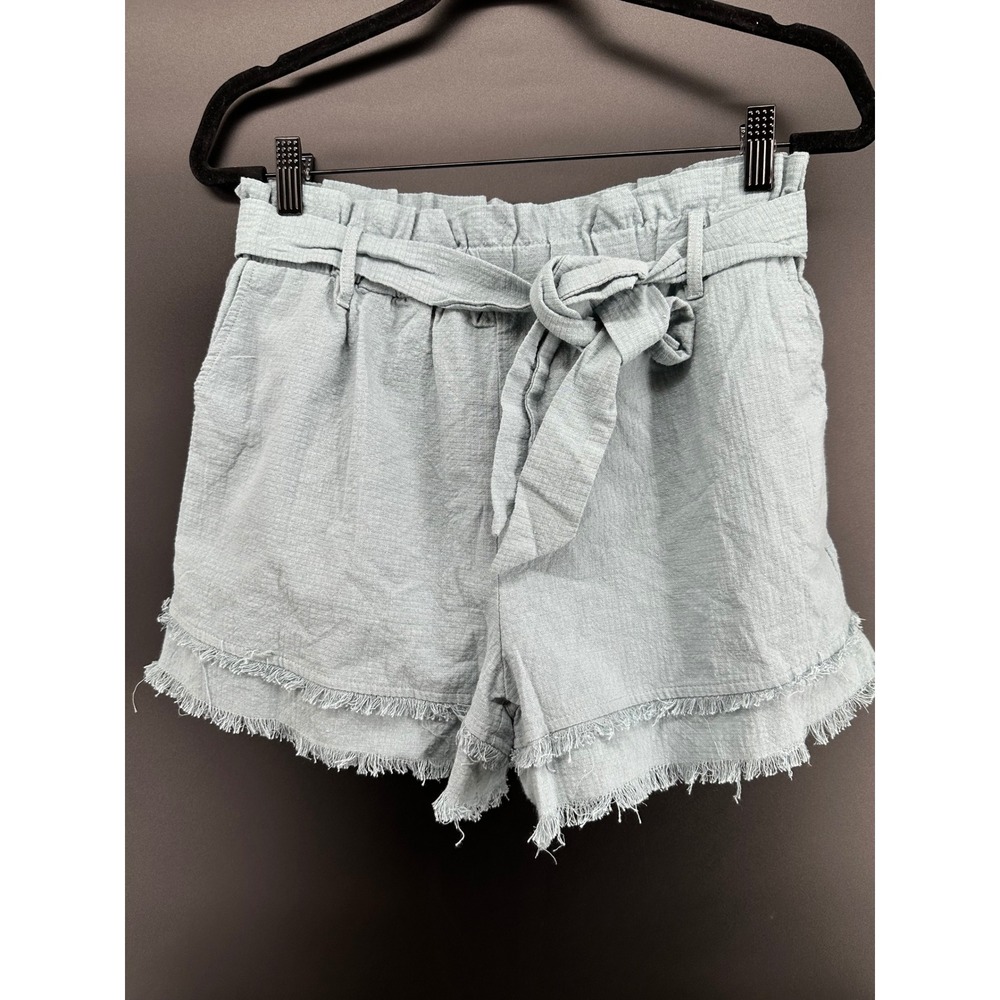 New In LoveRiche Paperbag‎ Waist Shorts NWT Blue
